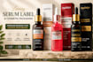 design luxury serum label and cosmetic packaging