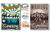 create unique retro vintage flyer poster  and banner