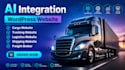 design logistics website, freight, courier, trucking, shipping, cargo website