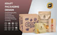 design a unique kraft packaging pouch and box for your product