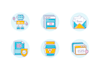 realistic icon design or button set for your website
