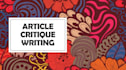 write article critiques professionaly