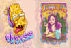 create weed, trippy, psychedelic, illustration tshirt design