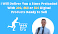 wordpress digital store with 600 products to sell