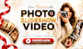 create wedding photo slideshow, promo, memorial video