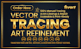 vectorize, redraw and convert any logo, image or ai design to vector