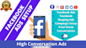 create and manage high converting facebook ads campaign for leads and sales