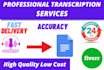 do podcast transcription, youtube, interview, video and webinar transcription