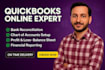 setup, clean up and bookkeeping in quickbooks online