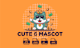 make cute simple 6 animal mascot characters