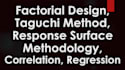 do response surface, taguchi, central composite and box behnken, regression