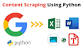 do web scraping using python, extract content with images