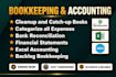 do bookkeeping, quickbooks cleanup, catch up and financial statements for taxes