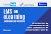 create wordpress elearning or lms website for online course