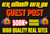 guest post on high organic traffic websites for permanent backlink