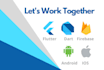 create flutter firebase applications for android and ios