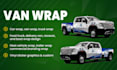 design car wrap, van wrap, food truck wrap, vehicle graphics with 24hr delivery