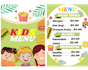 design cute kids menu