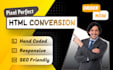 do responsive figma to html css, psd to html, sketch to html