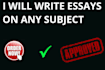 write essays on any subject