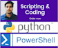 script python, powershell, bash and any cloud shell for you