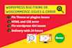 fix wordpress bugs, errors and woocommerce issues immediately