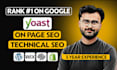 yoast on page seo optimization of wordpress, shopify, squarespace, wix, webflow
