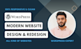 design clean, modern, and responsive wordpress website