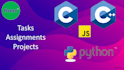 code your c, cpp programming projects, labs and tasks