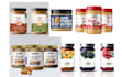 do modern jar, peanut, honey, spread jam bottle label design