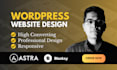 do wordpress website design with astra or blocksy theme