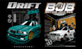 draw cartoon car illustration for t shirt design