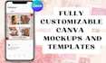 design canva instagram template mock up fully  customizable