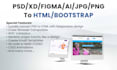 convert figma to html, xd to html, psd to html, responsive bootstrap website