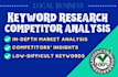 do SEO keyword research and competitors analysis for local business