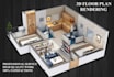 create unique 3d floor plans in sketchup