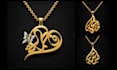 design luxury arabic calligraphy pendant
