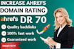 increase ahrefs dr domain rating 70 with using high dr blogs