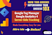setup google analytics 4, ga4 ecommerce tracking, server side tracking by GTM