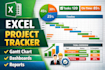 create a professional excel project tracker dashboard