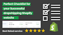 provide a checklist for perfect shopify website