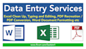 do perfect data entry, copy paste, web research, data entry