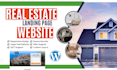 create wordpress real estate landing page or website, squeeze page in 6hrs