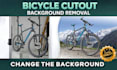 do bicycle image cutout and background removal using clipping path