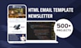design html email template or business promoting newsletter