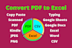 do accurately convert PDF to excel, CSV or google sheet