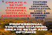 create best youtube channel and setup with thumbnail logo