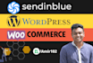 create sendinblue flow for wordpress woocommerce