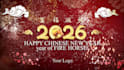 make a beautiful fire horse chinese new year greeting 2026 video
