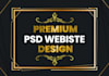 do modern PSD website design or web mockup design